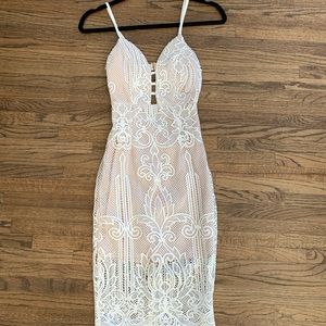 Peppemayo White & Pink lace dress